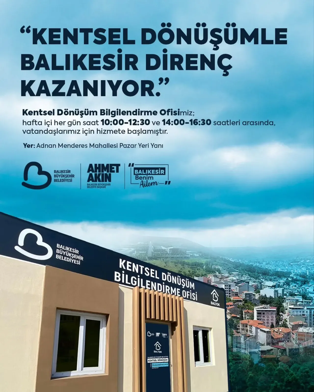 Balıkesir'de Depreme Dayanıklı Şehir İçin Kentsel Dönüşüm Danışma Ofisi Hizmete Açıldı Balıkesir'de Depreme Dayanıklı Şehir İçin Kentsel Dönüşüm Danışma Ofisi Hizmete Açıldı