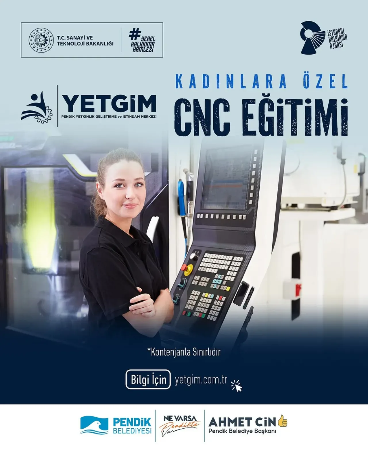 Pendik'te Kadınlar İçin CNC Operatörlüğü Eğitimi Başvuruları Başladı Pendik'te Kadınlar İçin CNC Operatörlüğü Eğitimi Başvuruları Başladı