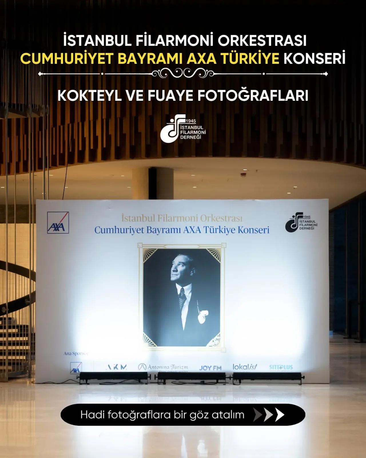 İstanbul Filarmoni Derneği'nden AXA Türkiye ile Cumhuriyet Bayramı Konseri İstanbul Filarmoni Derneği'nden AXA Türkiye ile Cumhuriyet Bayramı Konseri