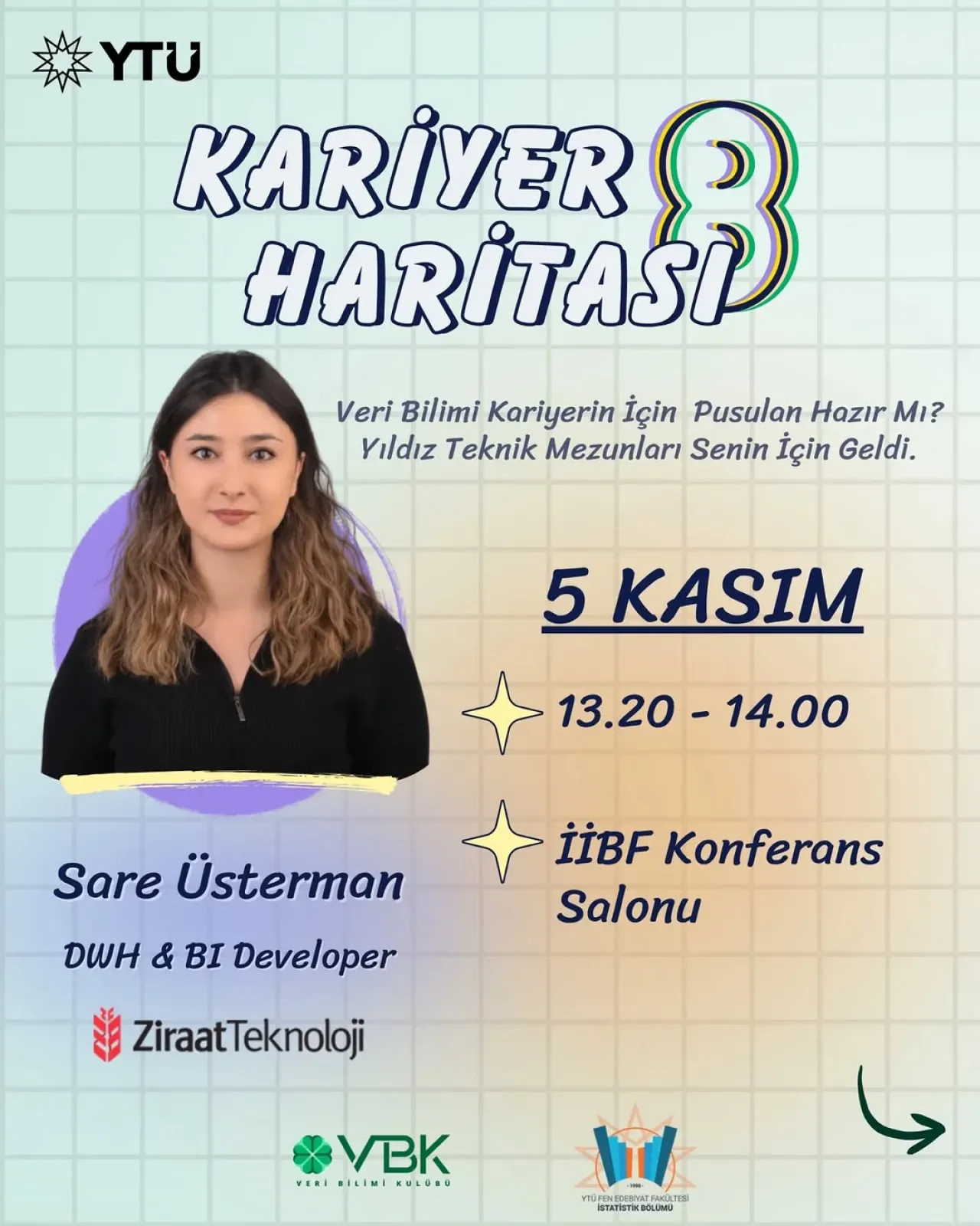 Ziraat Teknoloji'den Sare Üsterman, YTÜ'de FinTech Kariyer Deneyimlerini Paylaşacak Ziraat Teknoloji'den Sare Üsterman, YTÜ'de FinTech Kariyer Deneyimlerini Paylaşacak