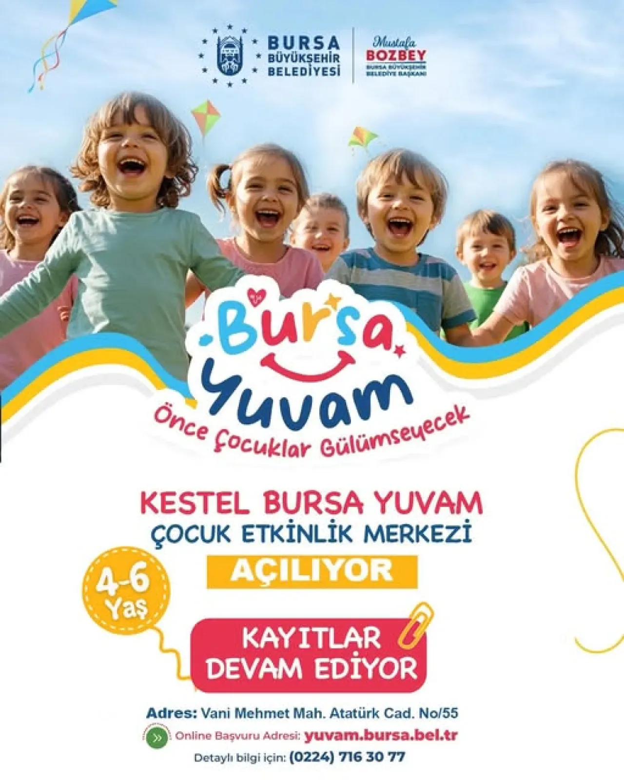 Kestel Bursa Yuvam Çocuk Etkinlik Merkezi Açılıyor Kestel Bursa Yuvam Çocuk Etkinlik Merkezi Açılıyor