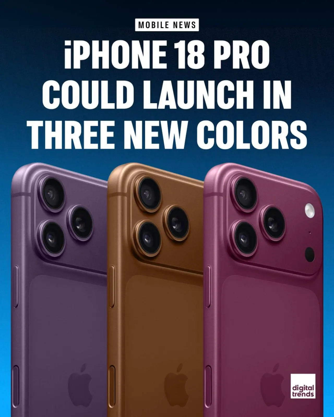 iPhone 18 Pro Renk Seçenekleri Sızdırıldı: Mor, Kahverengi ve Bordo iPhone 18 Pro Renk Seçenekleri Sızdırıldı: Mor, Kahverengi ve Bordo