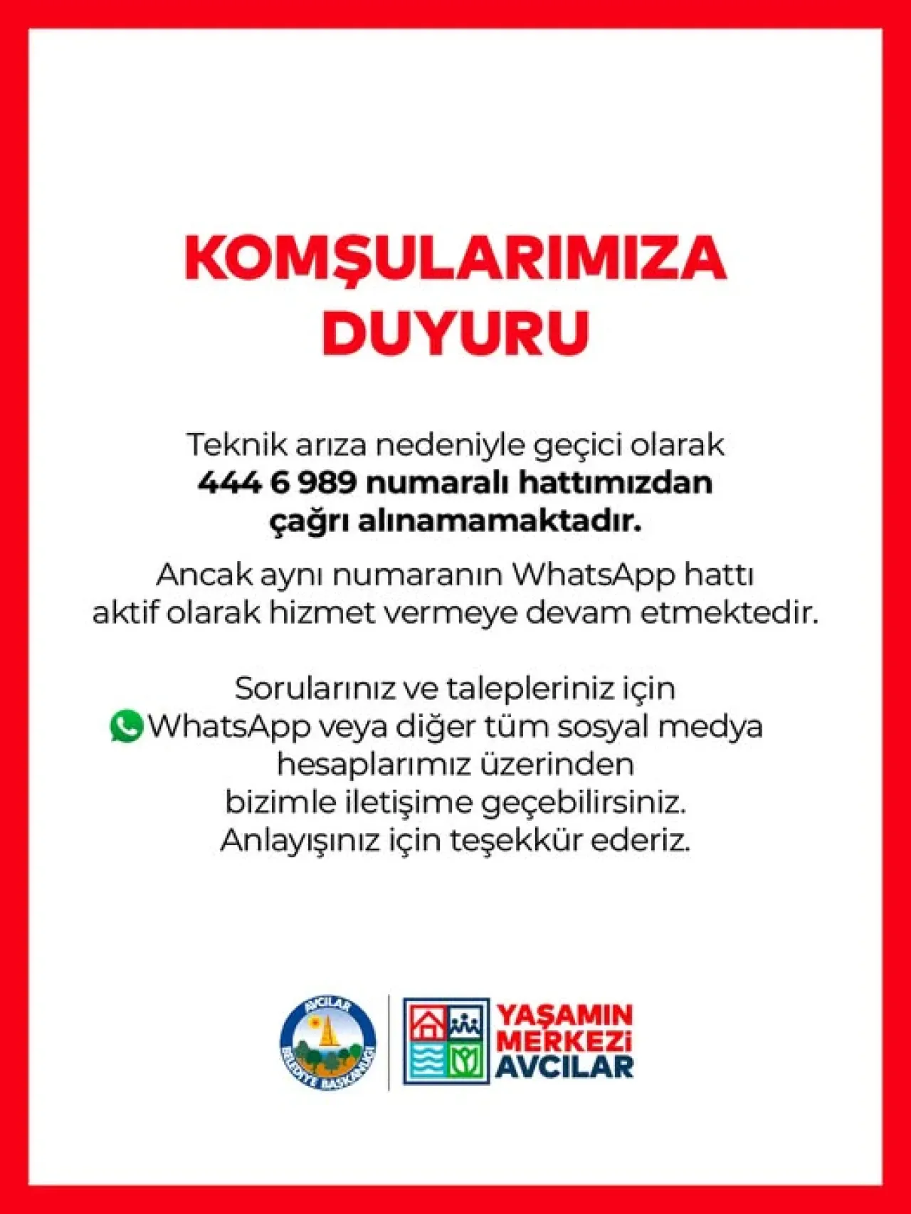 Avcılar Belediyesi Vatandaşlara WhatsApp Hattı ile Ulaşıyor Avcılar Belediyesi Vatandaşlara WhatsApp Hattı ile Ulaşıyor