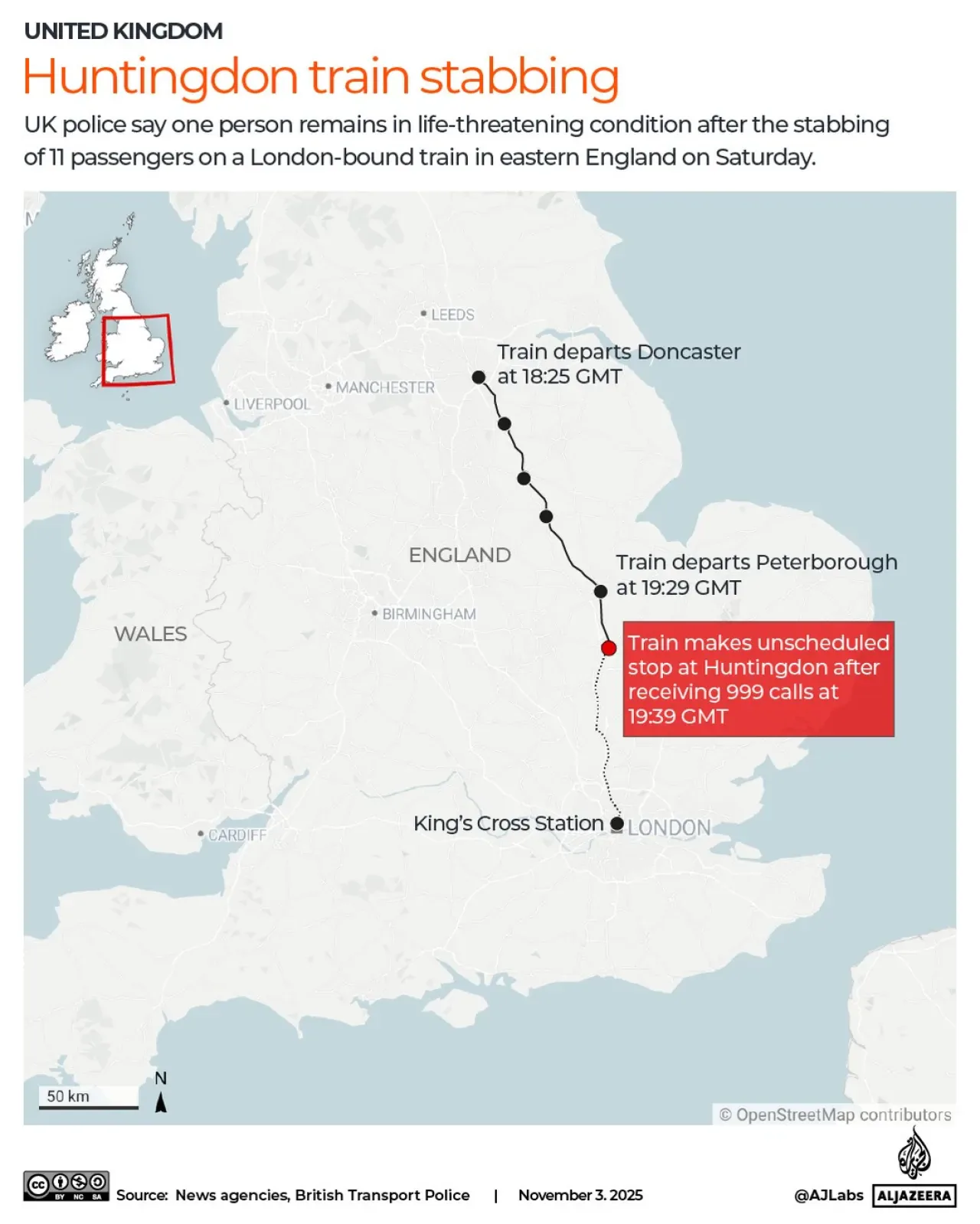 İngiltere'de Trende Toplu Bıçaklı Saldırı: Doncaster-London Seferini Korku Sardı İngiltere'de Trende Toplu Bıçaklı Saldırı: Doncaster-London Seferini Korku Sardı