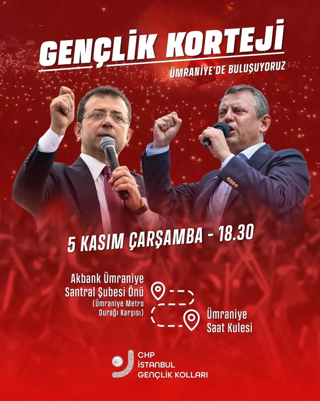 CHP'li Gençler Ümraniye'de Adalet İçin Yürüdü CHP'li Gençler Ümraniye'de Adalet İçin Yürüdü