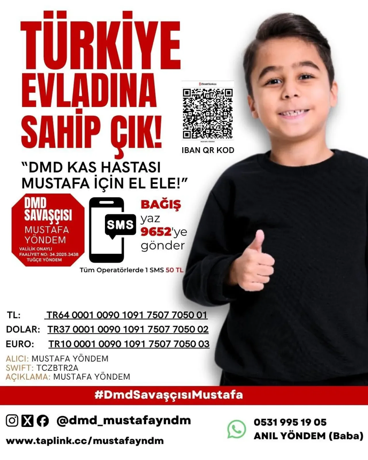 İYİ Parti Kaş İlçe Başkanı Mehmet Okralı'dan Anlamlı Kampanya: DMD Kas Hastası Mustafa İçin El Ele İYİ Parti Kaş İlçe Başkanı Mehmet Okralı'dan Anlamlı Kampanya: DMD Kas Hastası Mustafa İçin El Ele