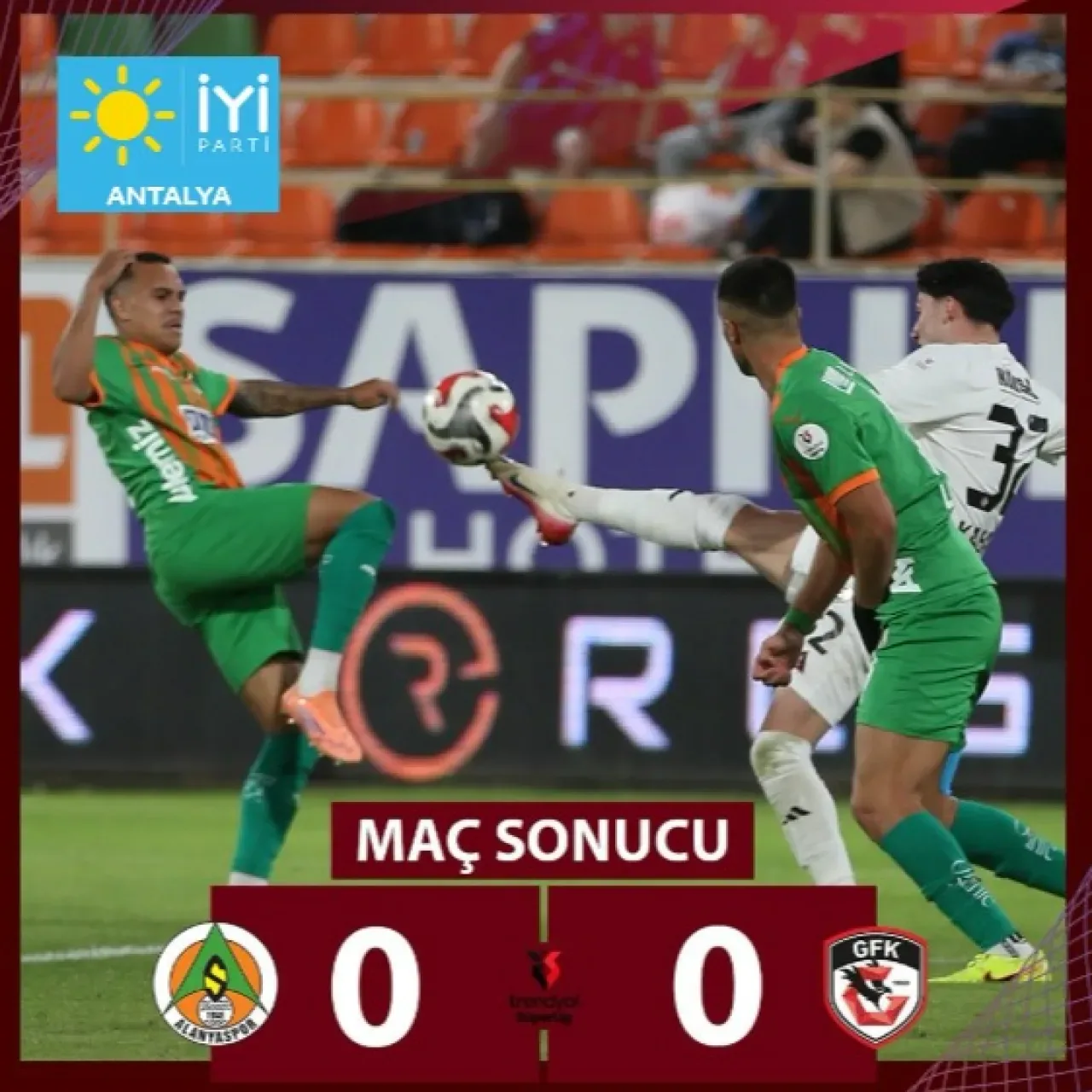 Alanyaspor, Gaziantepspor Maçından Beraberlikle Ayrıldı Alanyaspor, Gaziantepspor Maçından Beraberlikle Ayrıldı