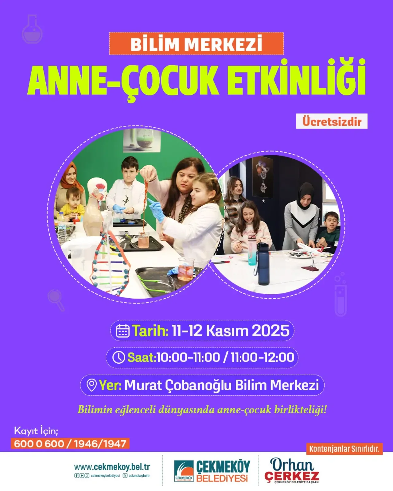 İstanbul Çekmeköy'de Anne ve Çocuklar İçin Bilim Dolu Etkinlik İstanbul Çekmeköy'de Anne ve Çocuklar İçin Bilim Dolu Etkinlik