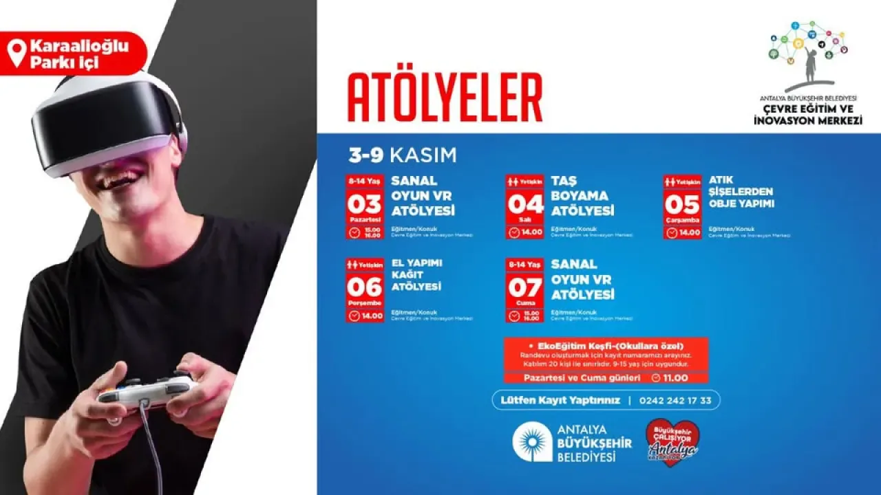 Antalya'da Çevre Dostu Atölyeler Başlıyor: Ücretsiz Katılım Fırsatı Antalya'da Çevre Dostu Atölyeler Başlıyor: Ücretsiz Katılım Fırsatı