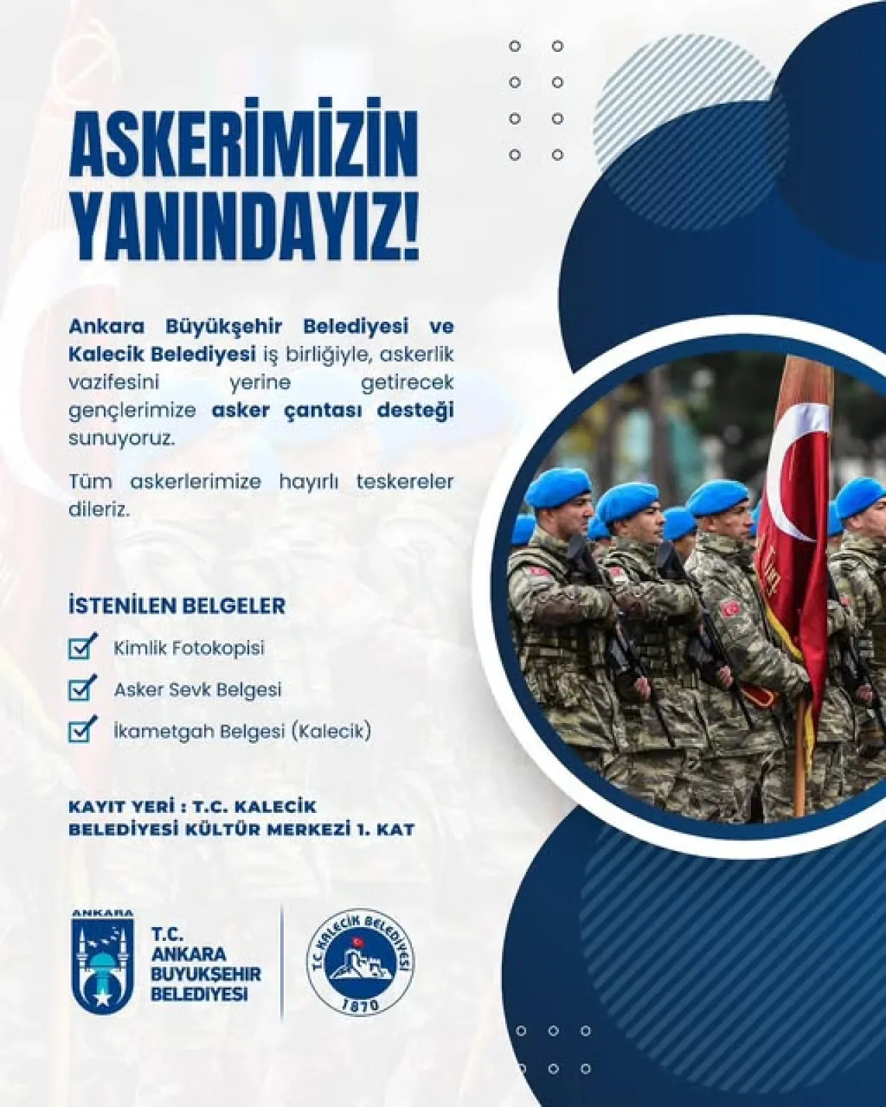 Kalecik'te Askerlik Görevine Hazırlanan Gençlere Çanta Desteği Kalecik'te Askerlik Görevine Hazırlanan Gençlere Çanta Desteği
