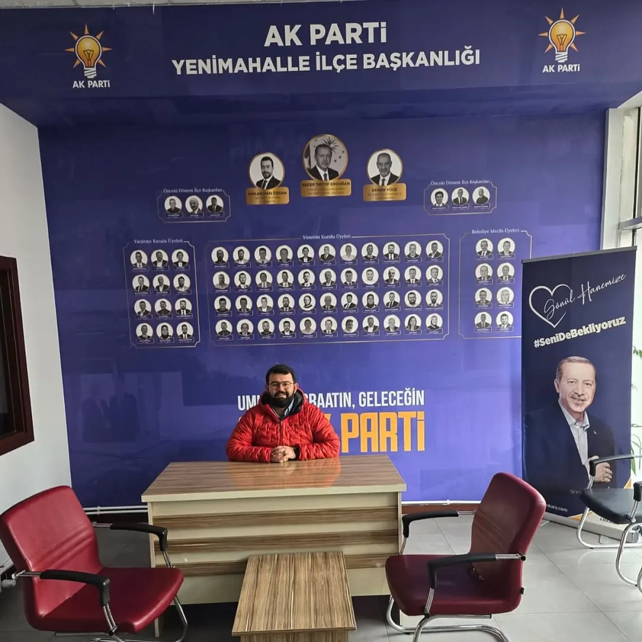 AK Parti Yenimahalle İlçe Başkanlığı'nda Bugünkü Nöbetçi Yönetim Kurulu Üyesi Belli Oldu AK Parti Yenimahalle İlçe Başkanlığı'nda Bugünkü Nöbetçi Yönetim Kurulu Üyesi Belli Oldu