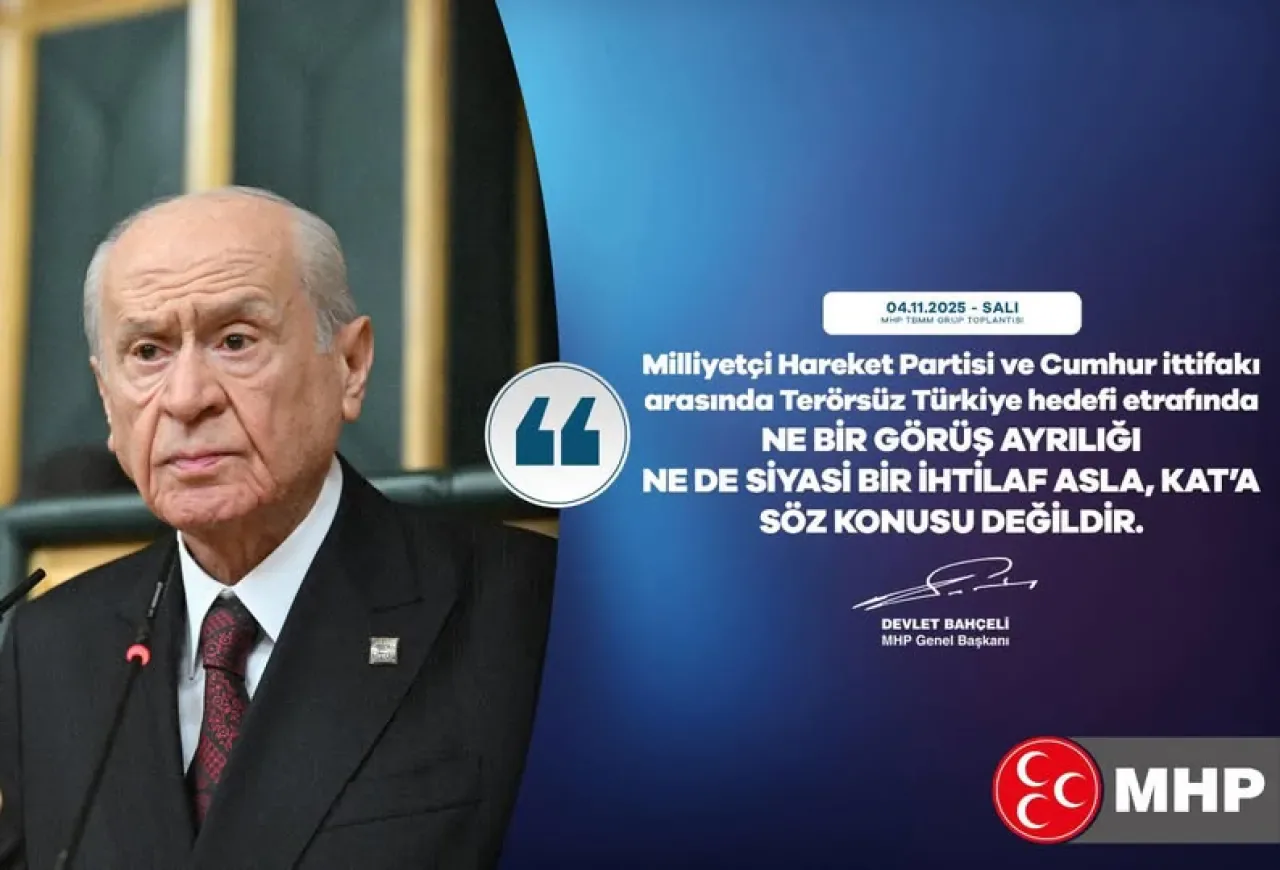 MHP Lideri Bahçeli: Cumhur İttifakı ile Terörsüz Türkiye Hedefinde Görüş Ayrılığı Yok MHP Lideri Bahçeli: Cumhur İttifakı ile Terörsüz Türkiye Hedefinde Görüş Ayrılığı Yok