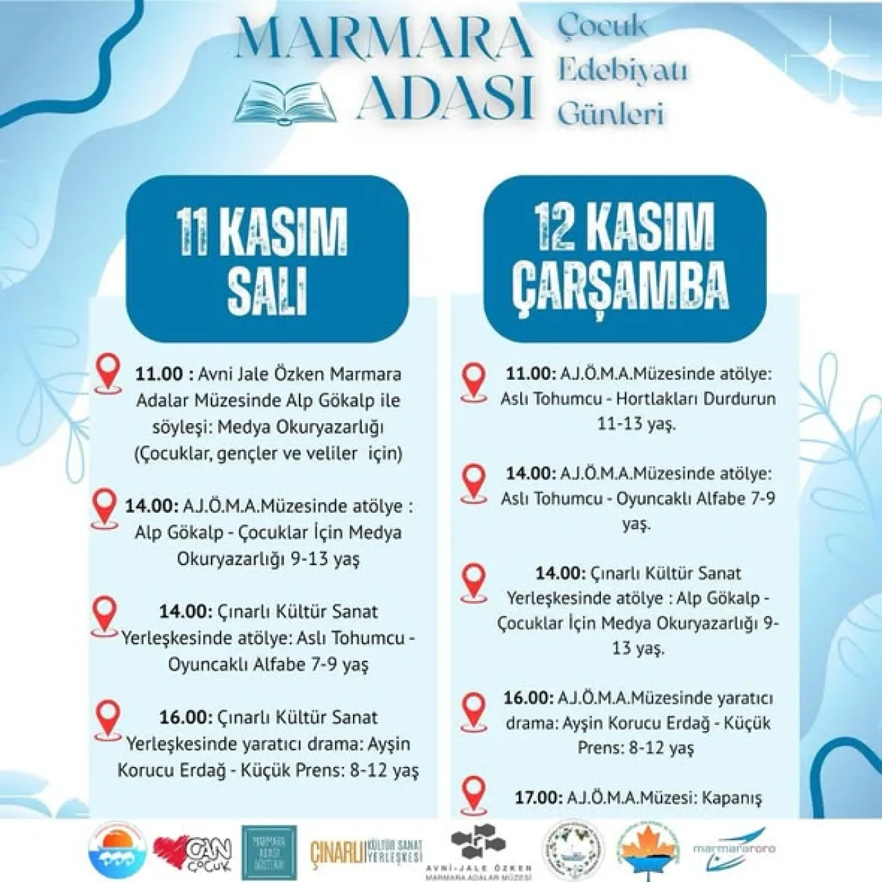 Marmara Adası Çocuk Edebiyatı Günleri Başlıyor: Ücretsiz Etkinlikler Marmara Adası Çocuk Edebiyatı Günleri Başlıyor: Ücretsiz Etkinlikler