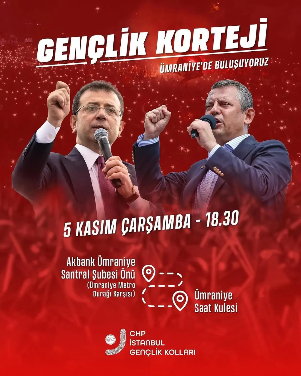CHP Gençlik Korteji Ümraniye'de Demokrasi ve Adalet İçin Yürüdü CHP Gençlik Korteji Ümraniye'de Demokrasi ve Adalet İçin Yürüdü