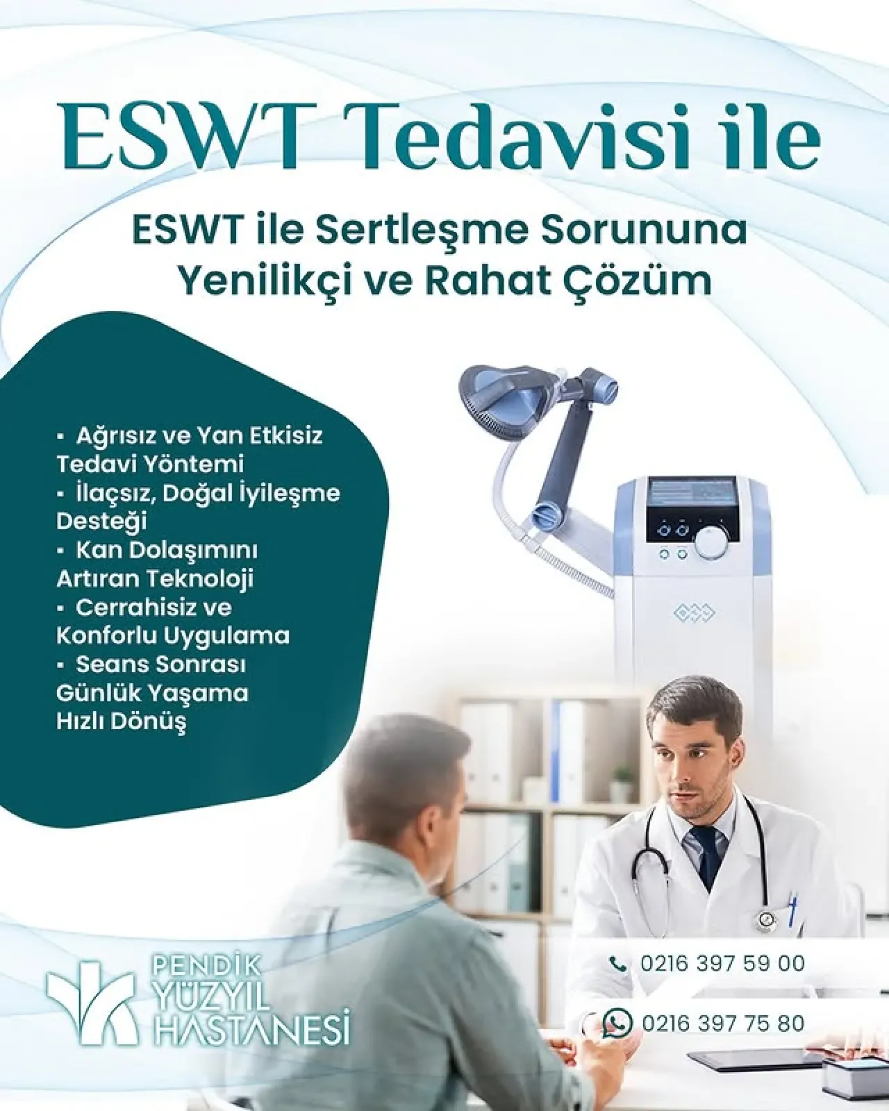 ESWT Tedavisi ile Sertleşme Sorununda Ameliyatsız ve Ağrısız Çözüm ESWT Tedavisi ile Sertleşme Sorununda Ameliyatsız ve Ağrısız Çözüm