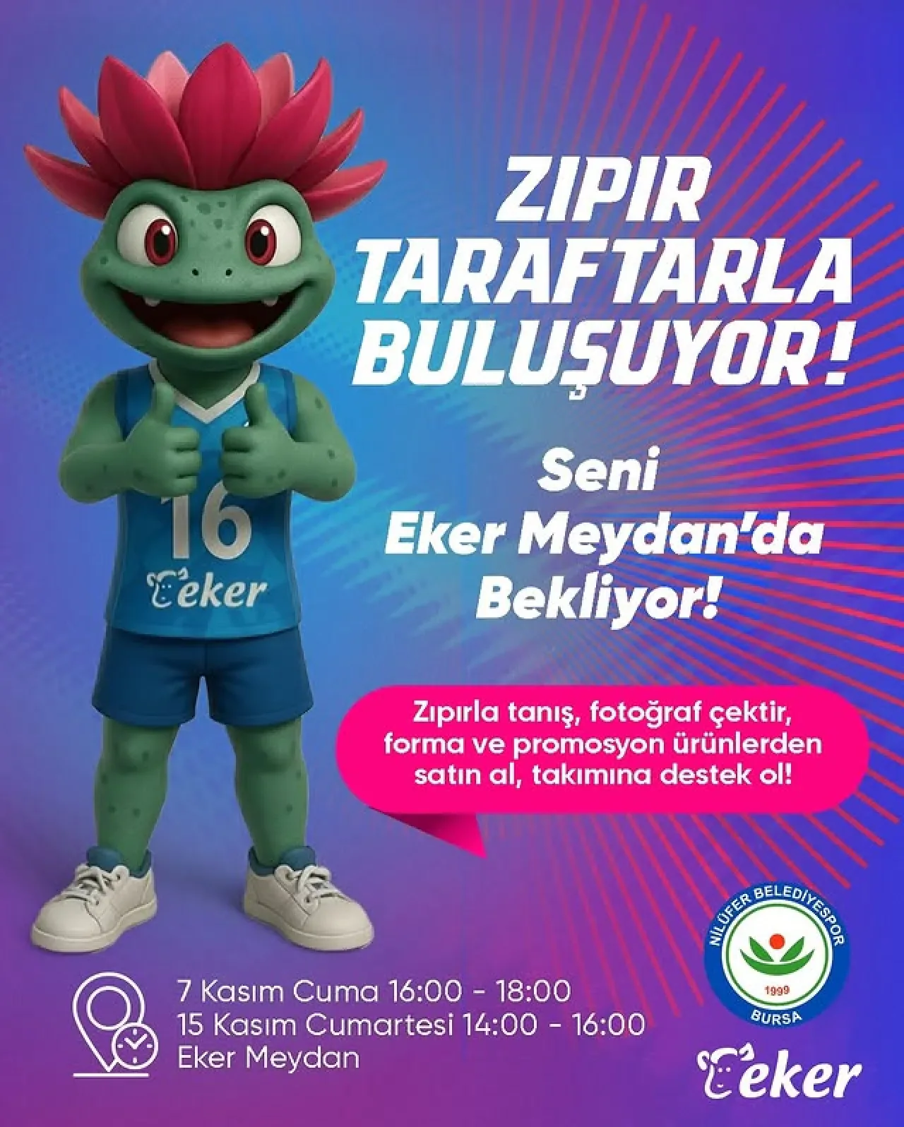 Zıpır, Eker Meydan'da Taraftarlarla Buluşuyor Zıpır, Eker Meydan'da Taraftarlarla Buluşuyor