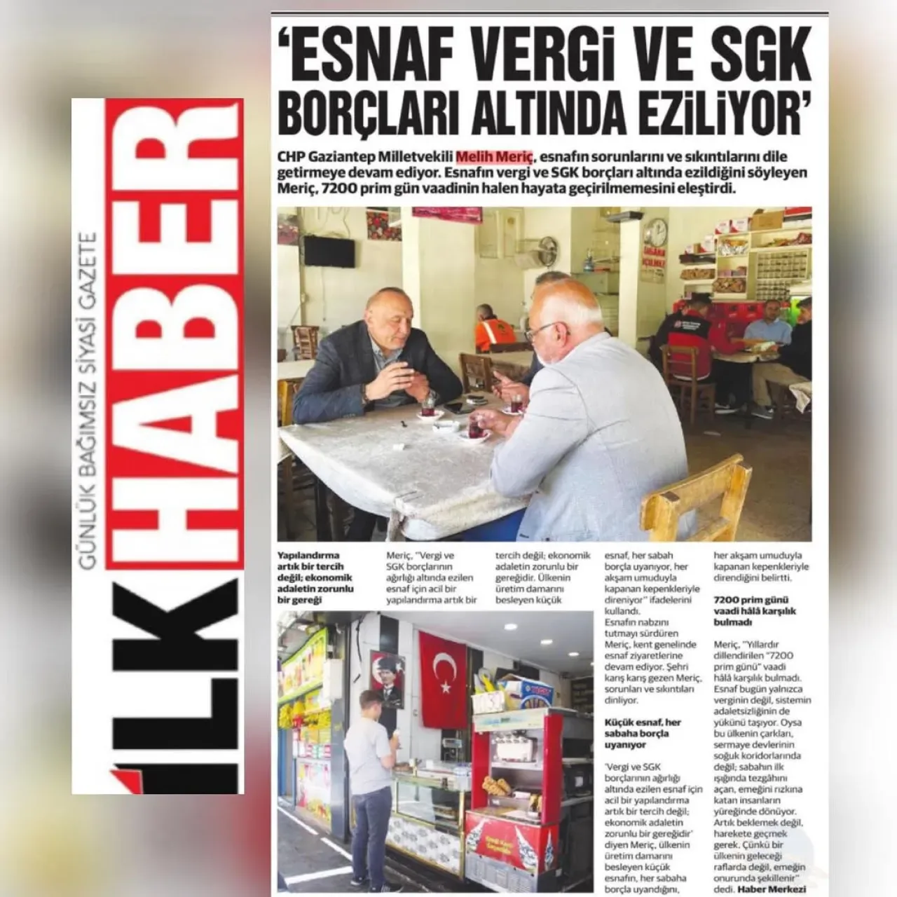 Milletvekili Meriç'ten Ekonomik Adalet Vurgusu: Esnaf Sistemin Sessiz Kurbanı Oldu Milletvekili Meriç'ten Ekonomik Adalet Vurgusu: Esnaf Sistemin Sessiz Kurbanı Oldu