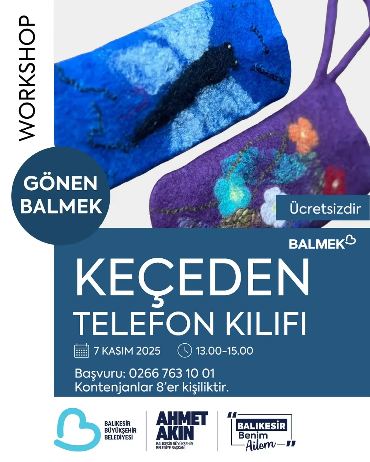 Gönen'de Keçe Sanatıyla Özel Telefon Kılıfı Yapım Atölyesi Gönen'de Keçe Sanatıyla Özel Telefon Kılıfı Yapım Atölyesi