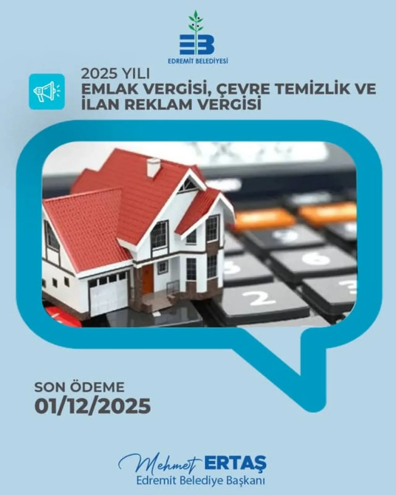 Edremit Belediyesi'nde Emlak ve Çevre Vergisi 2. Taksit Ödemeleri Başladı Edremit Belediyesi'nde Emlak ve Çevre Vergisi 2. Taksit Ödemeleri Başladı