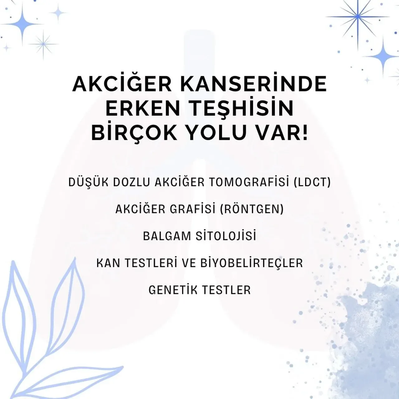 Akciğer Kanserinde Erken Teşhisin Yolları ve Önemi Akciğer Kanserinde Erken Teşhisin Yolları ve Önemi