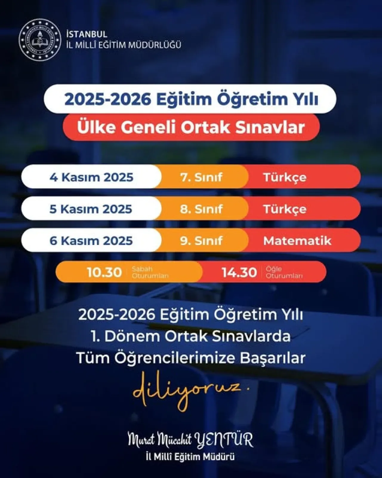 2025-2026 Eğitim Yılı 1. Dönem Ortak Sınavları Başladı 2025-2026 Eğitim Yılı 1. Dönem Ortak Sınavları Başladı