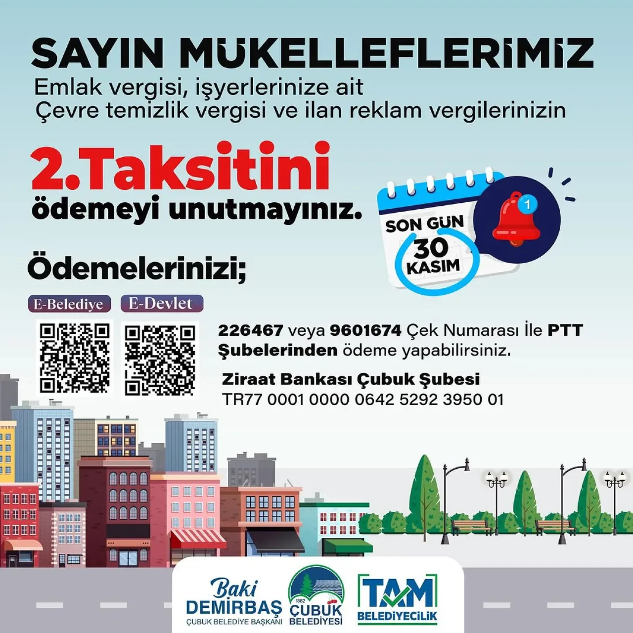 Çubuk'ta 2025 Yılı Vergi Taksit Ödeme Tarihi Yaklaşıyor Çubuk'ta 2025 Yılı Vergi Taksit Ödeme Tarihi Yaklaşıyor