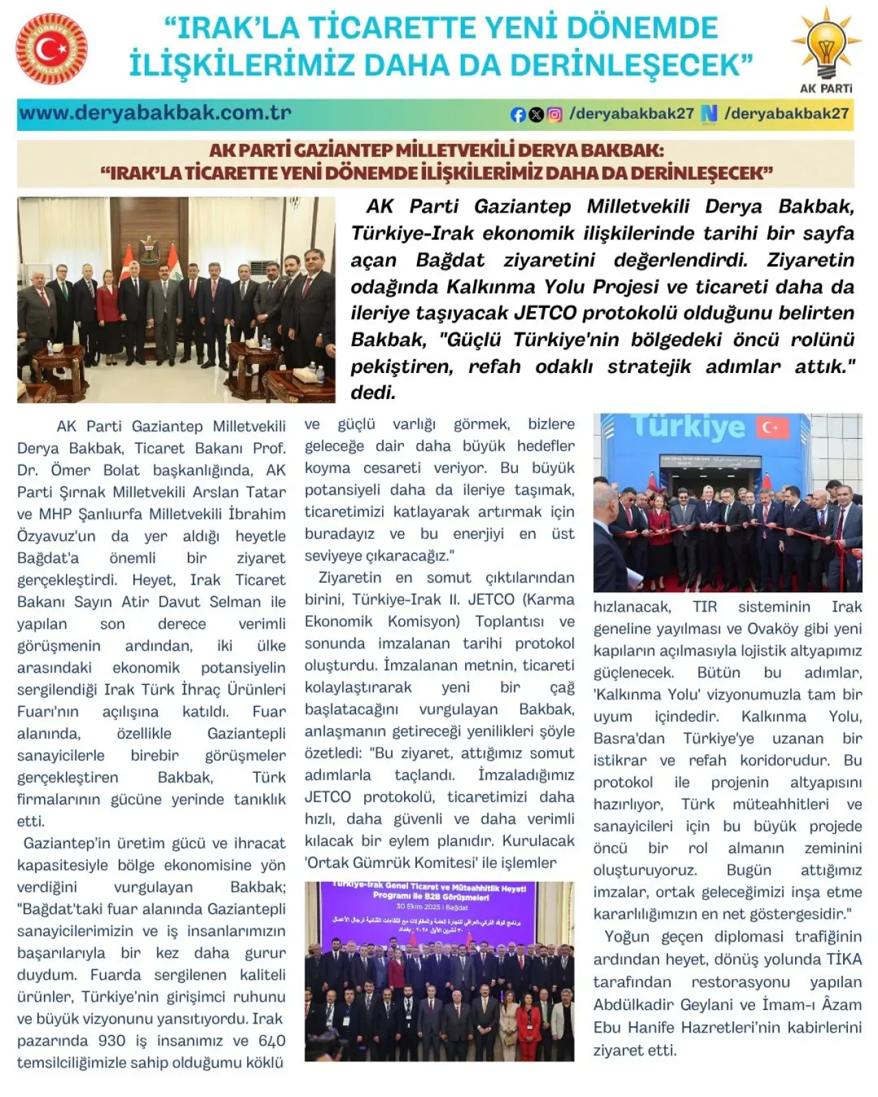 Türkiye-Irak Ekonomik İlişkilerinde Yeni Dönem: Ticaret Derinleşiyor Türkiye-Irak Ekonomik İlişkilerinde Yeni Dönem: Ticaret Derinleşiyor