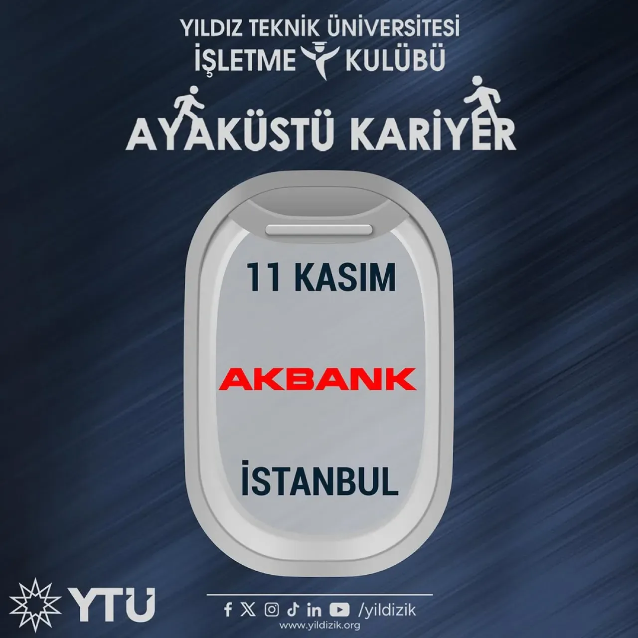 Akbank ile Ayaküstü Kariyer Buluşması Yıldız İşletme Kulübü'nde Gerçekleşecek Akbank ile Ayaküstü Kariyer Buluşması Yıldız İşletme Kulübü'nde Gerçekleşecek