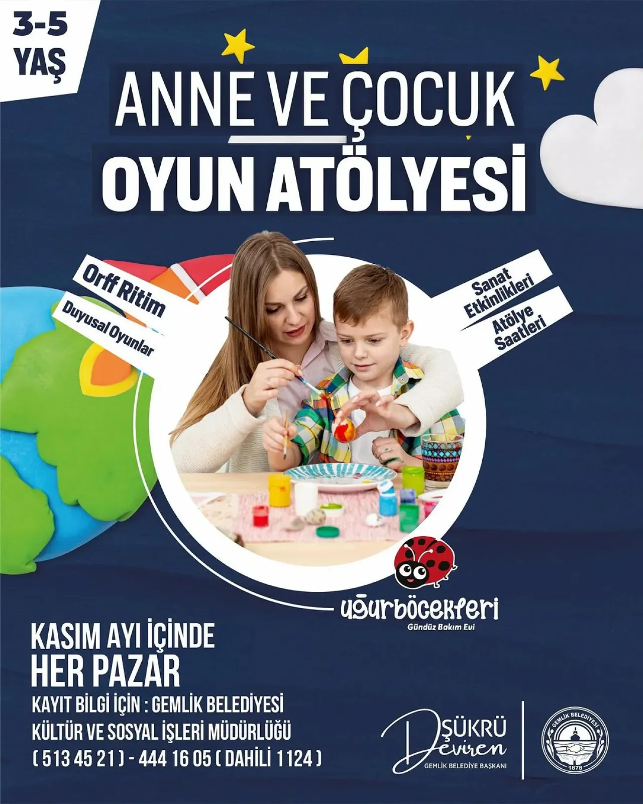 Gemlik'te Anneler ve Çocuklar İçin Ücretsiz Oyun Atölyesi Başlıyor Gemlik'te Anneler ve Çocuklar İçin Ücretsiz Oyun Atölyesi Başlıyor