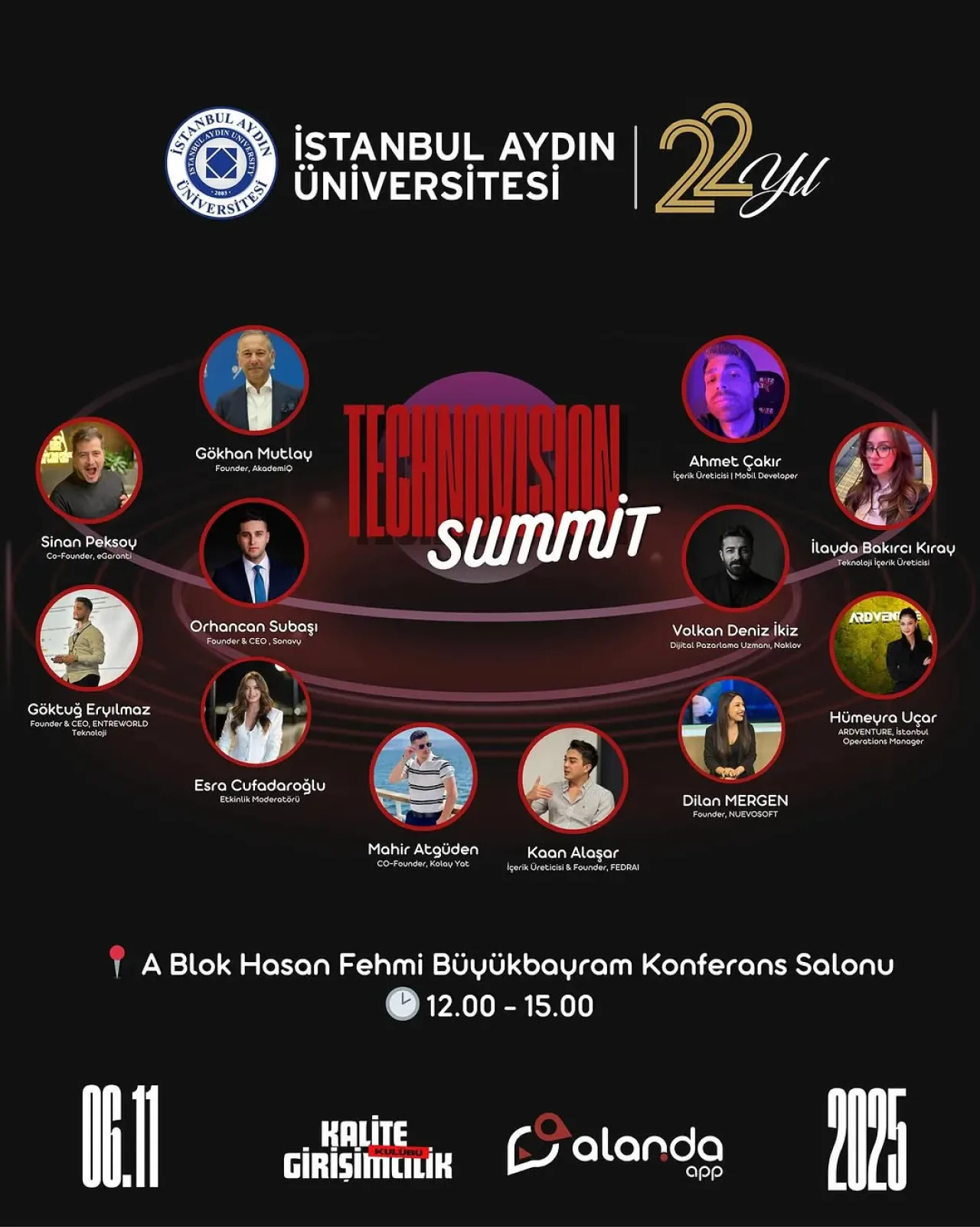 TechnoVision Etkinliği Teknoloji ve Vizyonu İstanbul Aydın Üniversitesi'nde Buluşturuyor TechnoVision Etkinliği Teknoloji ve Vizyonu İstanbul Aydın Üniversitesi'nde Buluşturuyor