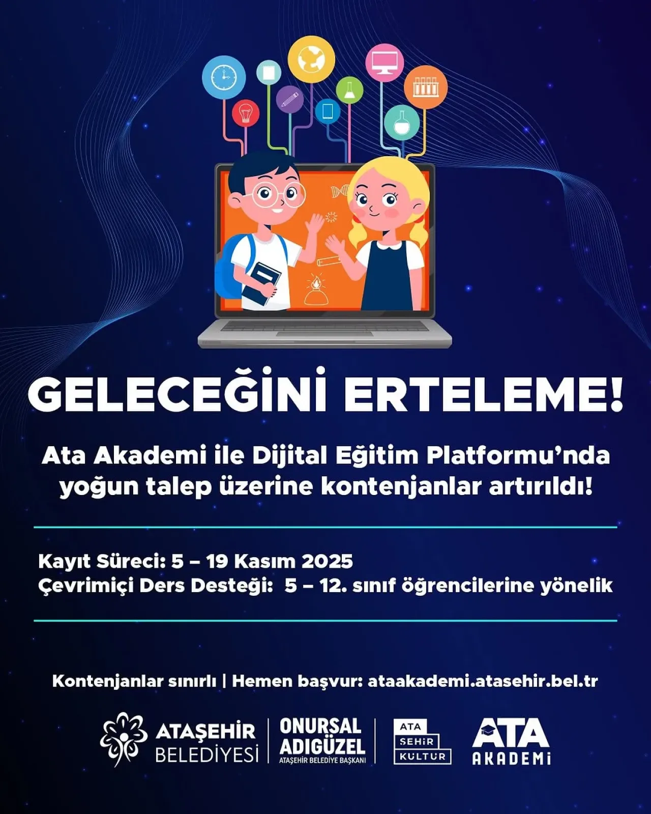 Ataşehir Belediyesi Ata Akademi'de Ücretsiz Dijital Eğitim Kontenjanı Artırıldı Ataşehir Belediyesi Ata Akademi'de Ücretsiz Dijital Eğitim Kontenjanı Artırıldı