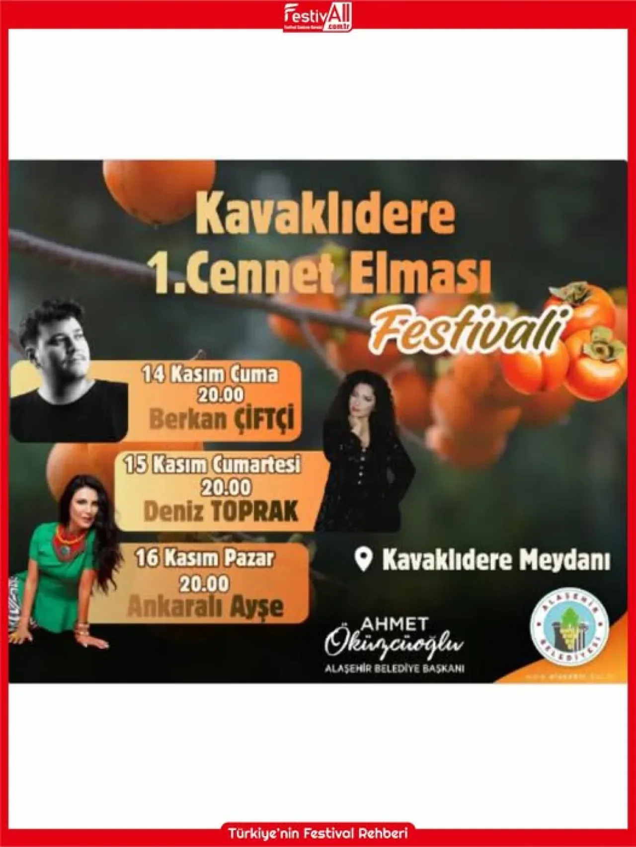 Cennet Elması Festivali Manisa'da Başlıyor Cennet Elması Festivali Manisa'da Başlıyor