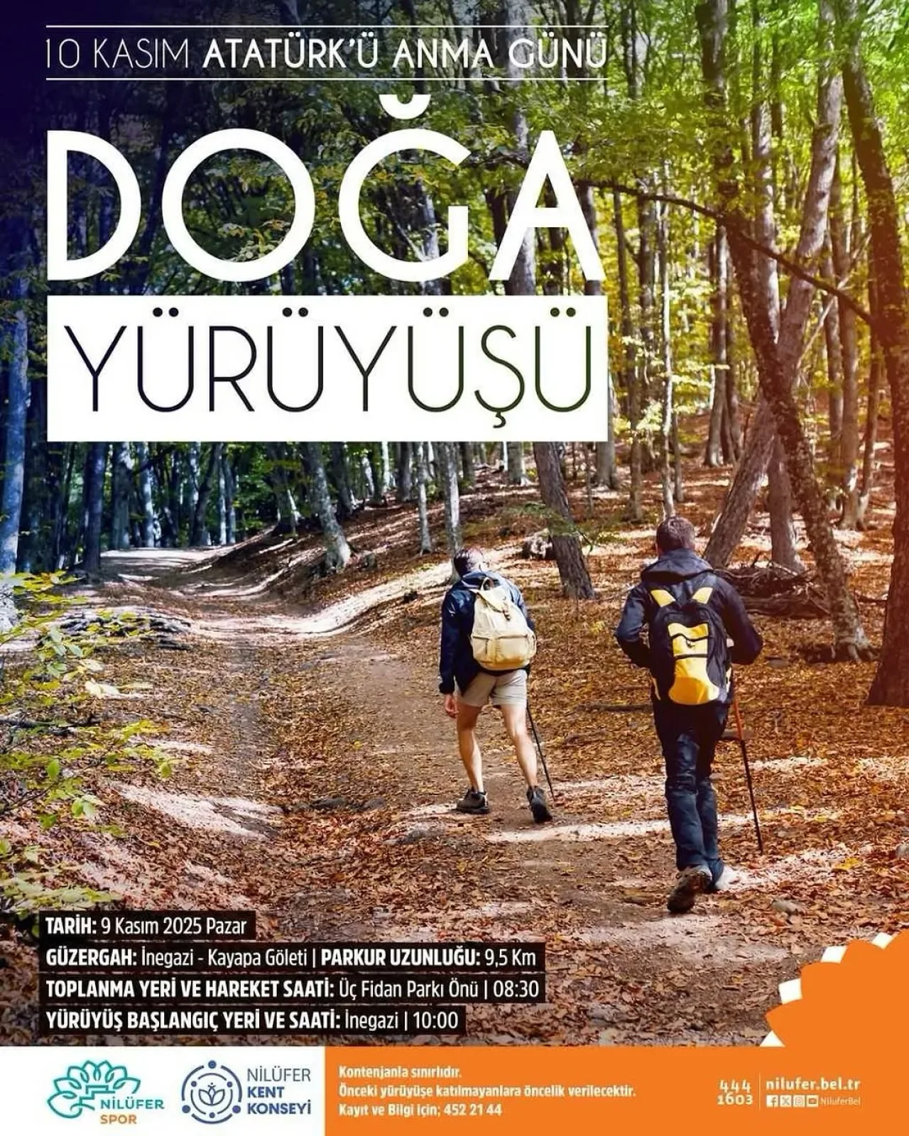Bursa'da Atatürk'ü Anma Günü'nde Doğa Yürüyüşü Düzenlenecek Bursa'da Atatürk'ü Anma Günü'nde Doğa Yürüyüşü Düzenlenecek