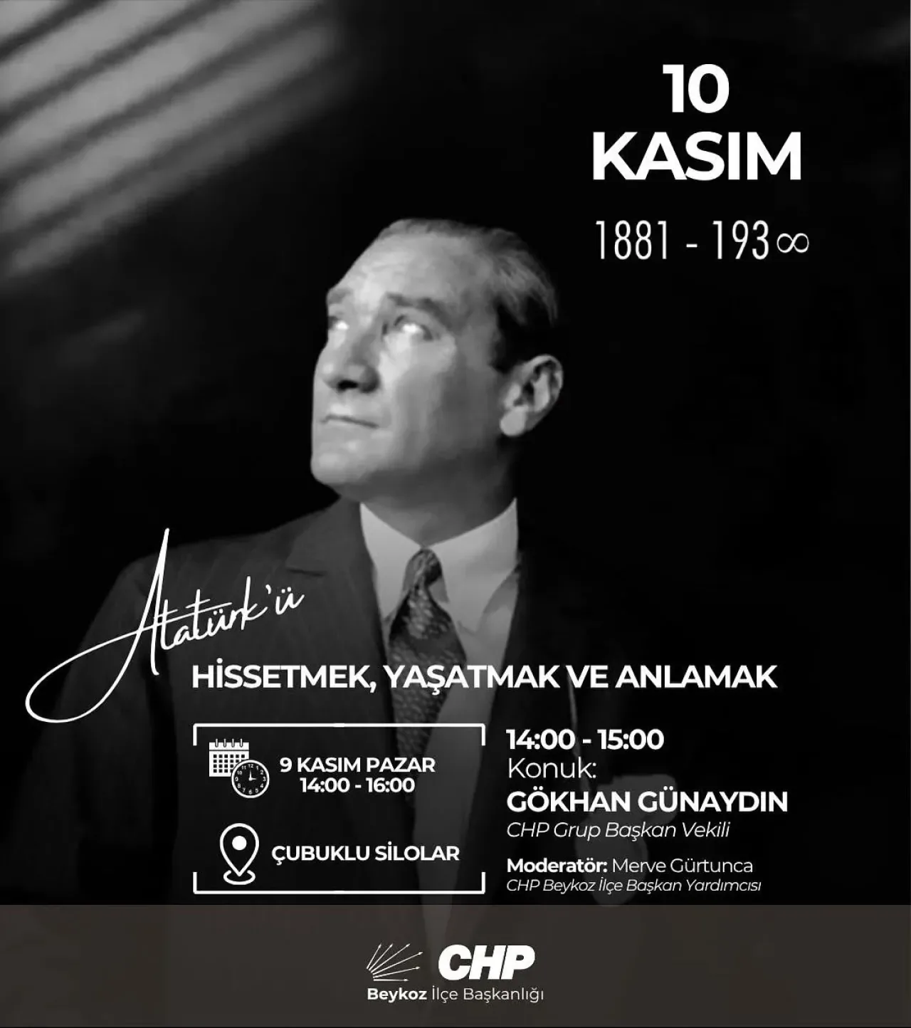 CHP Beykoz, Atatürk'ü Anma Etkinliği Düzenliyor CHP Beykoz, Atatürk'ü Anma Etkinliği Düzenliyor