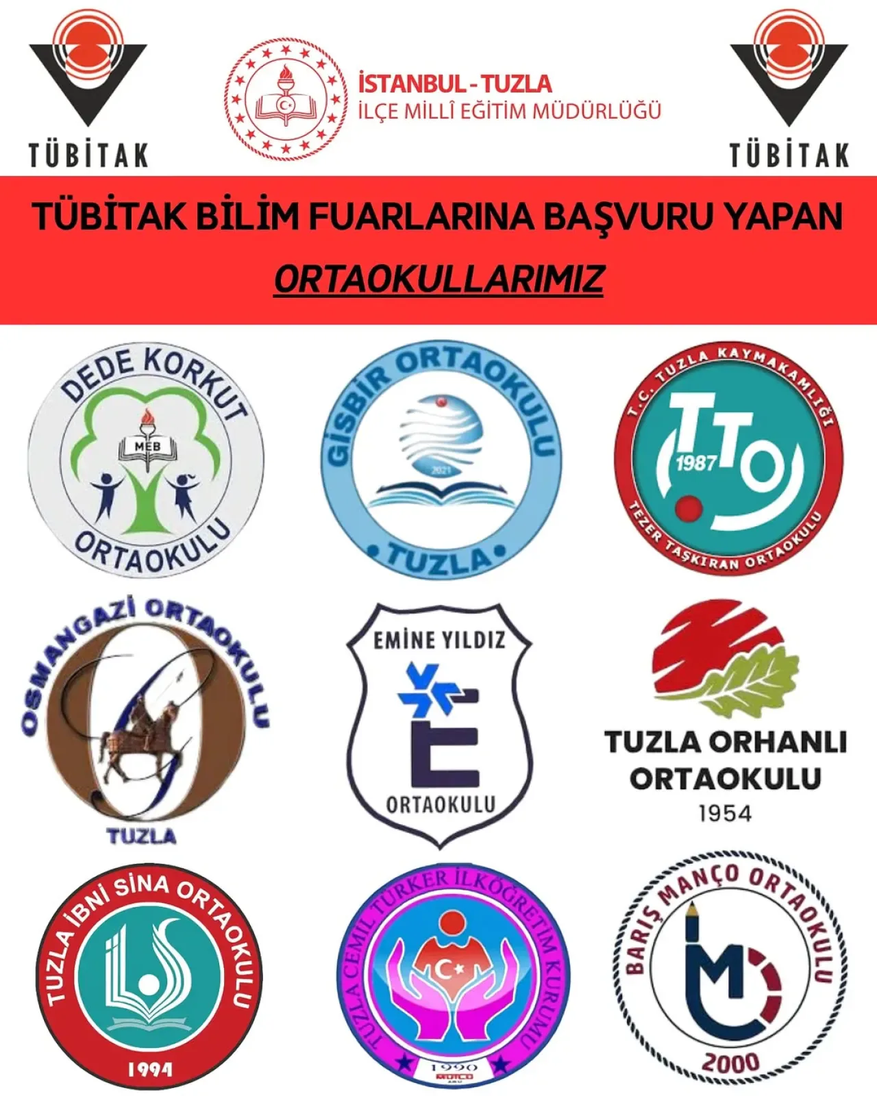 Tuzla'da Ortaokullar TÜBİTAK Bilim Fuarları İçin Yarışıyor Tuzla'da Ortaokullar TÜBİTAK Bilim Fuarları İçin Yarışıyor