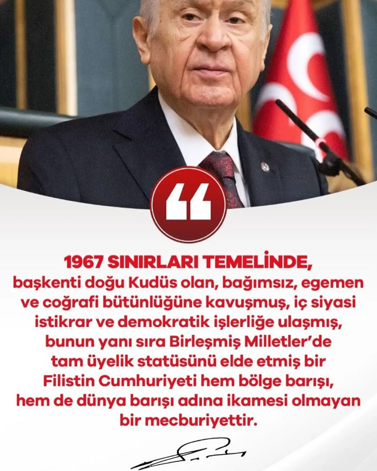 MHP'den Filistin Açıklaması: Başkenti Doğu Kudüs Olan Bağımsız Filistin Devleti Zorunluluktur MHP'den Filistin Açıklaması: Başkenti Doğu Kudüs Olan Bağımsız Filistin Devleti Zorunluluktur