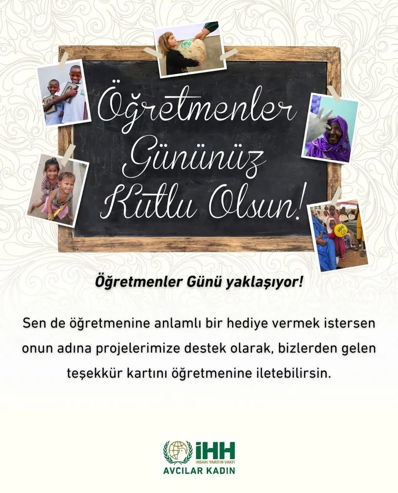 Avcılar İHH'dan Öğretmenler Günü'ne Özel Anlamlı Hediye Kampanyası Avcılar İHH'dan Öğretmenler Günü'ne Özel Anlamlı Hediye Kampanyası