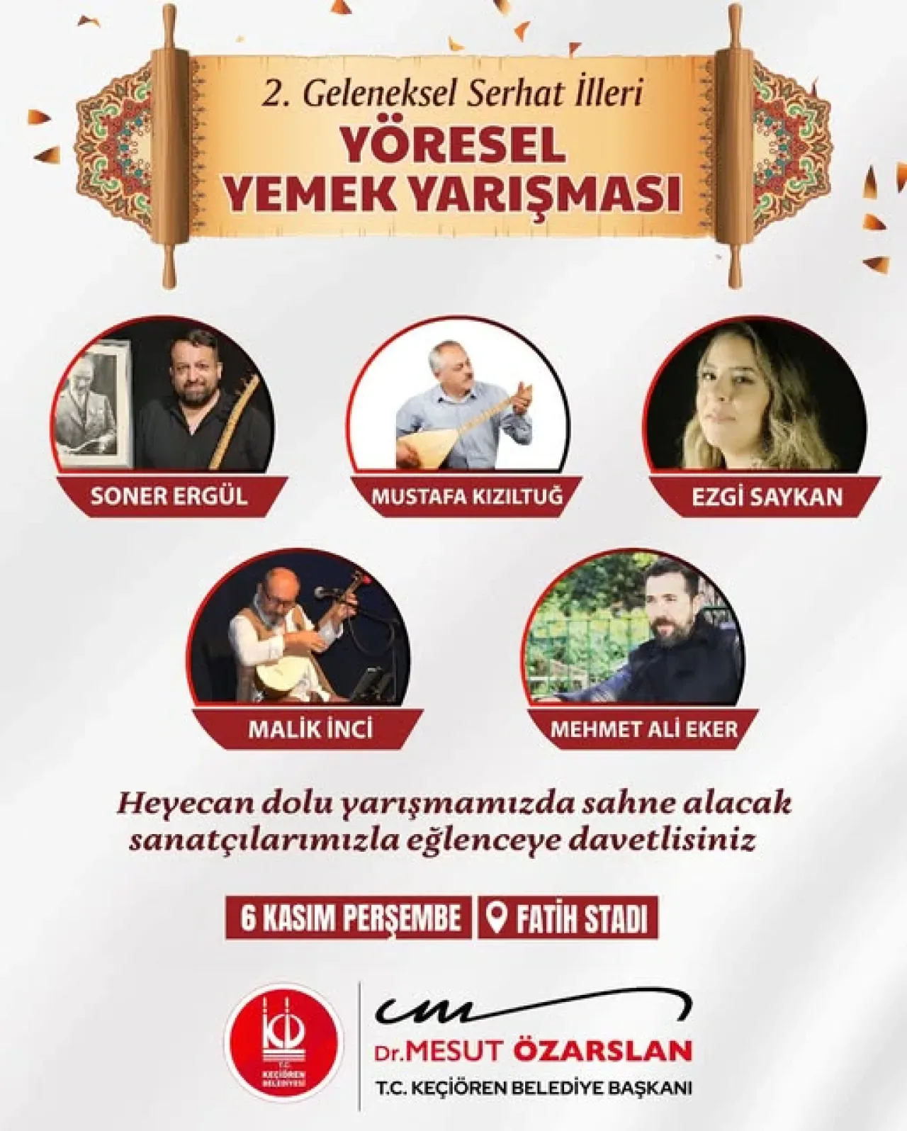Keçiören'de Geleneksel Serhat İlleri Yemek Yarışması ve Müzik Şöleni Keçiören'de Geleneksel Serhat İlleri Yemek Yarışması ve Müzik Şöleni