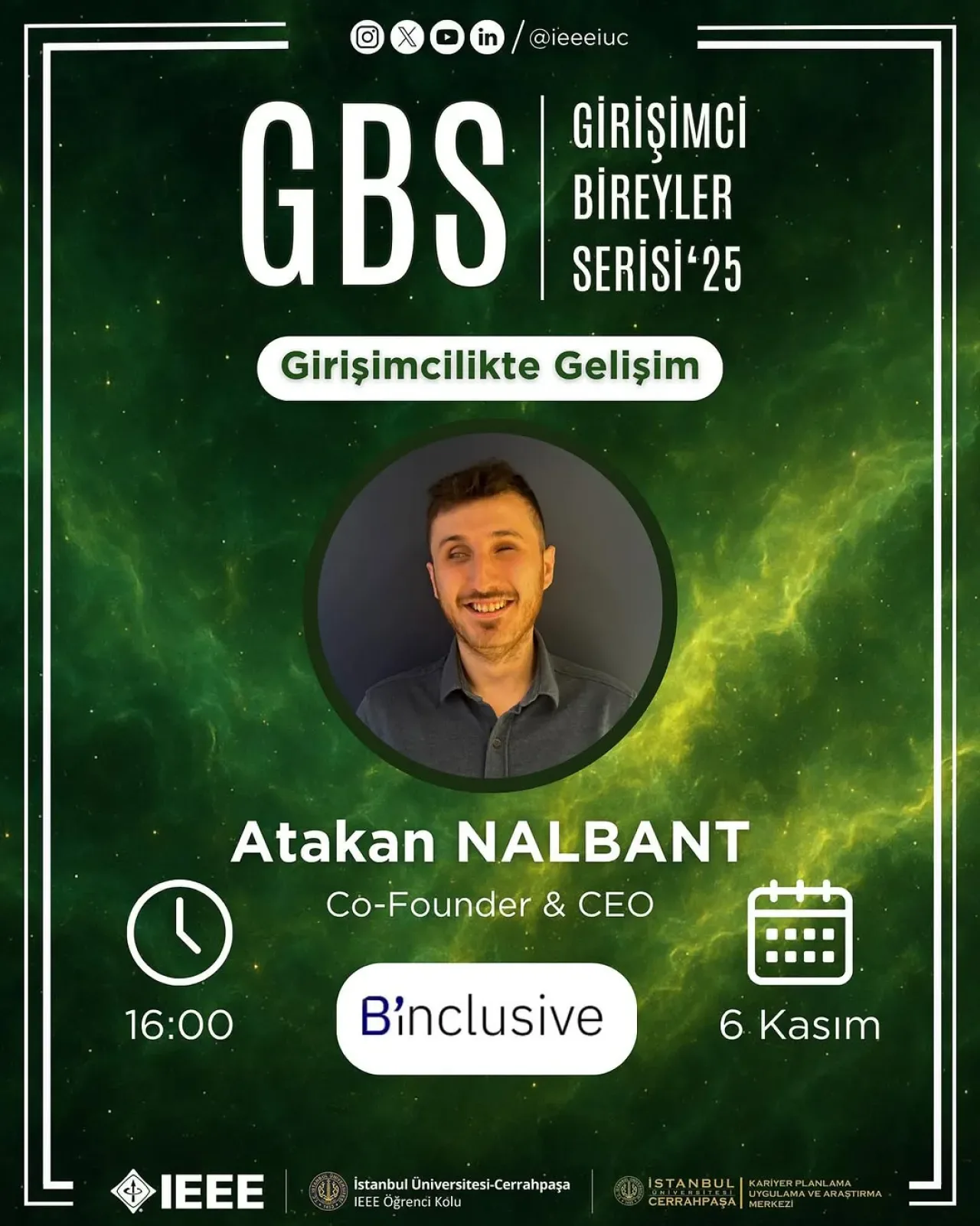 Atakan Nalbant'tan Teknoloji ve Sosyal Etki Odaklı Girişimcilik Atakan Nalbant'tan Teknoloji ve Sosyal Etki Odaklı Girişimcilik