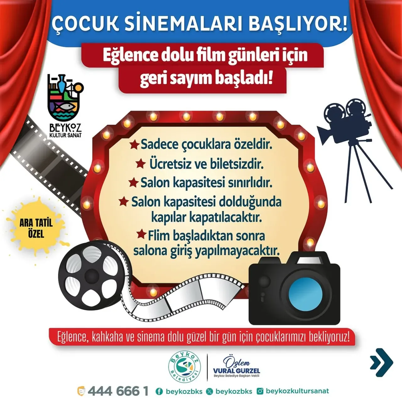 Beykoz'da Çocuklar İçin Ücretsiz Sinema Şenliği Başlıyor Beykoz'da Çocuklar İçin Ücretsiz Sinema Şenliği Başlıyor