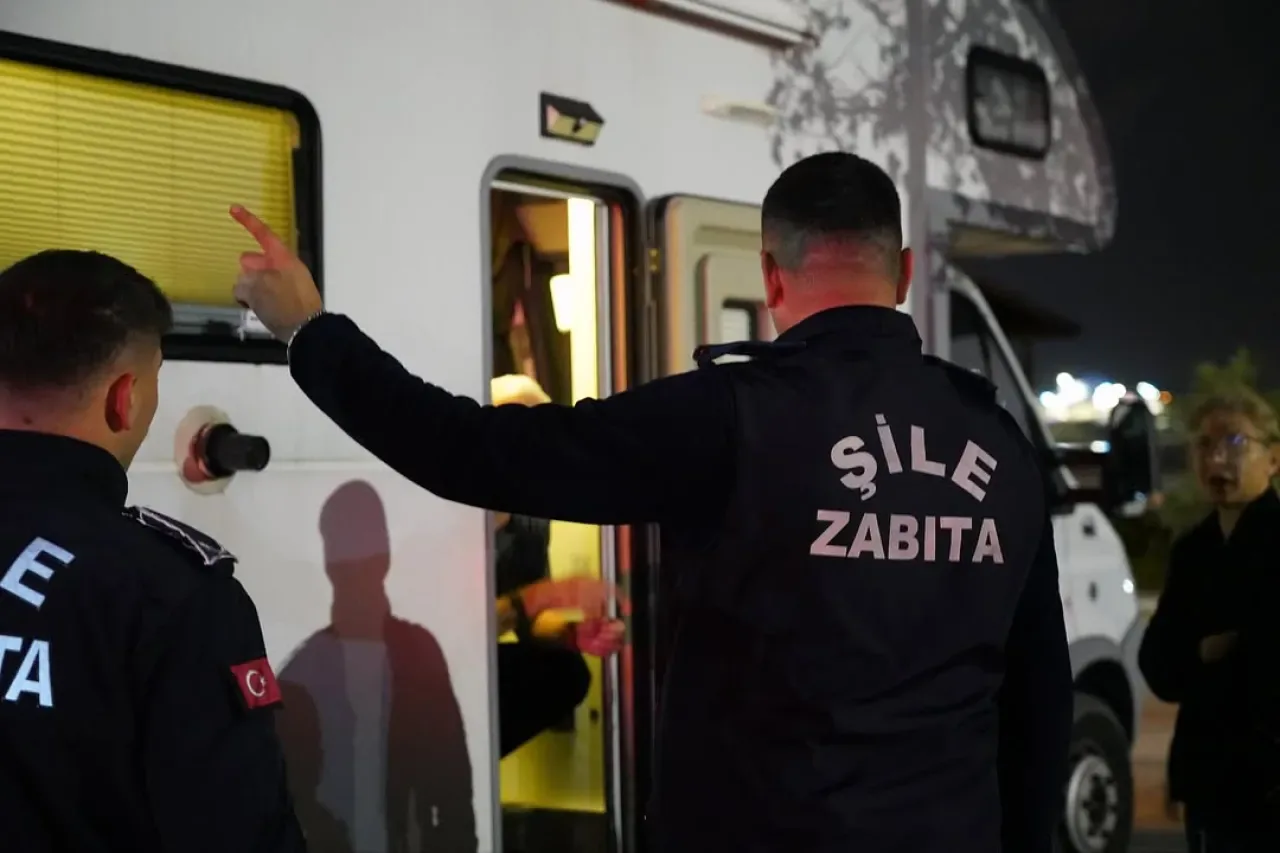 Şile'de 42 Karavana Eş Zamanlı Denetim Şile'de 42 Karavana Eş Zamanlı Denetim