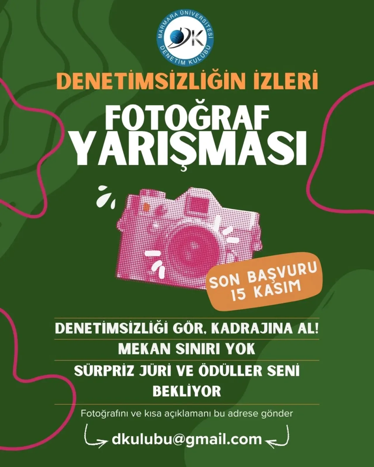 Marmara Üniversitesi'nden "Denetimsizliğin İzleri" Temalı Fotoğraf Yarışması Marmara Üniversitesi'nden "Denetimsizliğin İzleri" Temalı Fotoğraf Yarışması