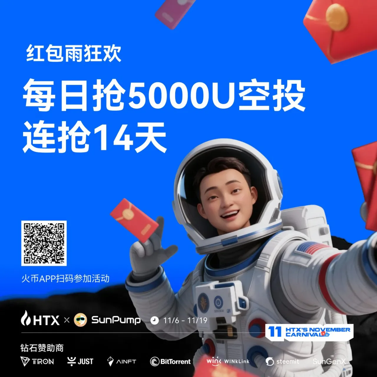 Huobi Global 14 Gün Boyunca Günlük 5000 ABD Doları Değerinde Airdrop Fırsatı Sunuyor Huobi Global 14 Gün Boyunca Günlük 5000 ABD Doları Değerinde Airdrop Fırsatı Sunuyor
