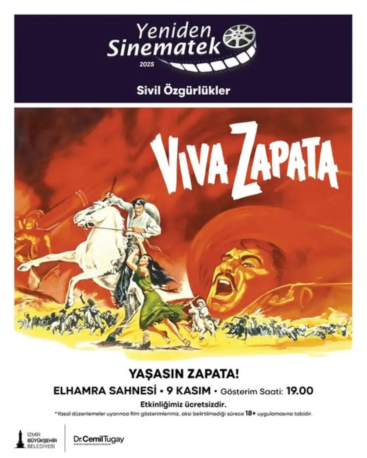 İzmir'de Sinemaseverlerle Buluşacak: Yaşasın Zapata! İzmir'de Sinemaseverlerle Buluşacak: Yaşasın Zapata!
