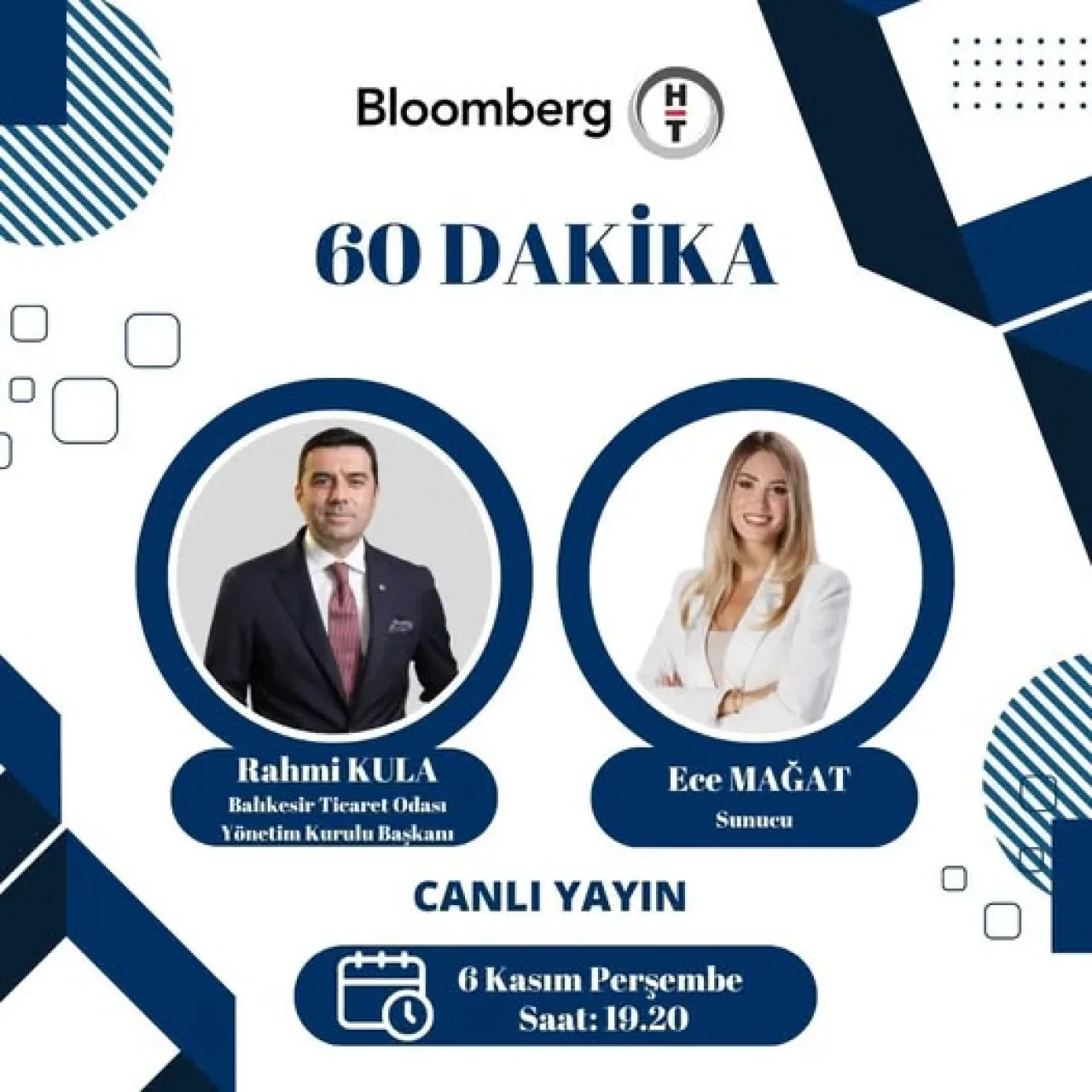 Balıkesir Ticaret Odası Başkanı Rahmi Kula, Bloomberg HT'de Ekonomi Değerlendirmeleri Yapacak Balıkesir Ticaret Odası Başkanı Rahmi Kula, Bloomberg HT'de Ekonomi Değerlendirmeleri Yapacak