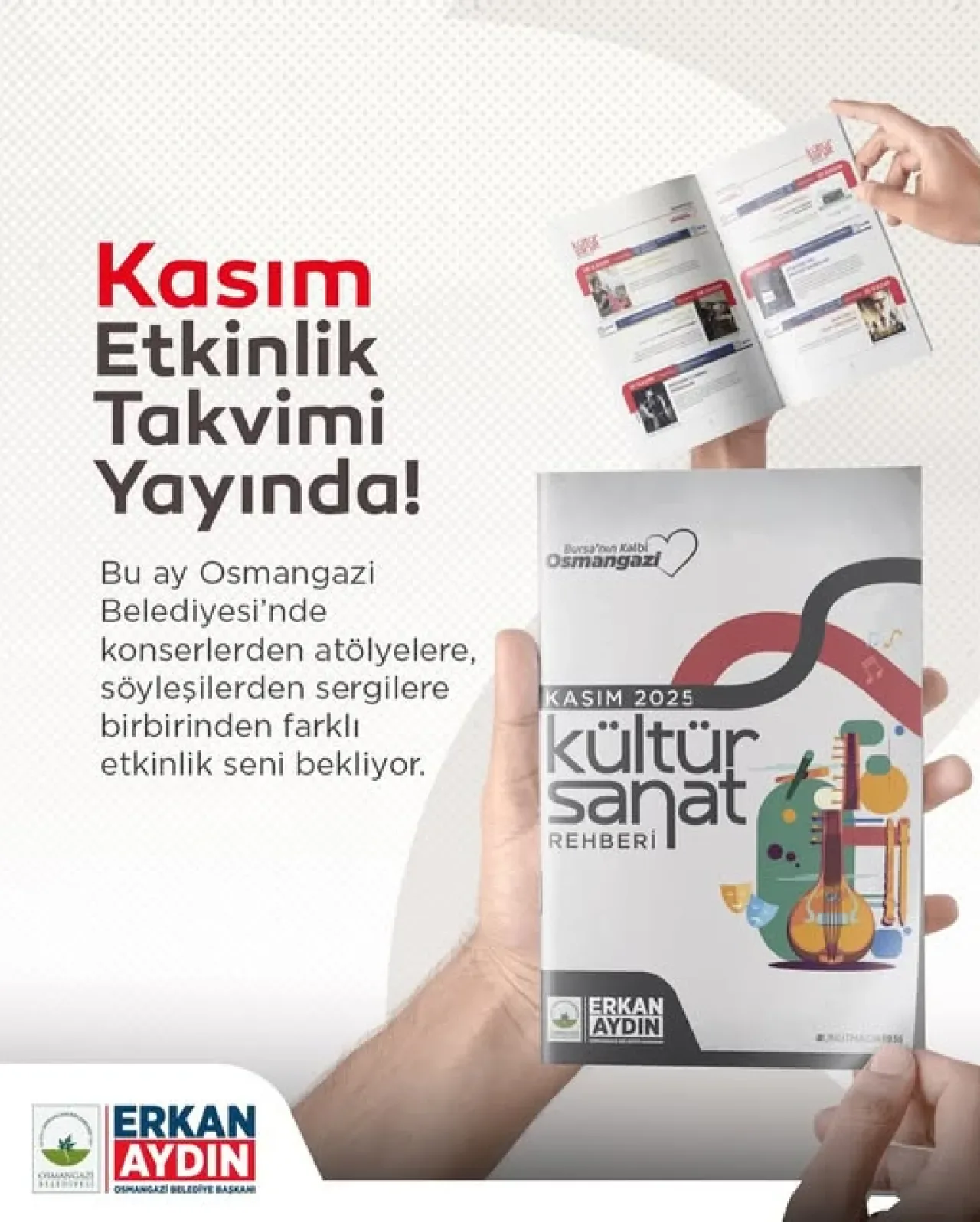 Osmangazi Belediyesi Kasım Ayında Kültür ve Sanat Etkinlikleriyle Dopdolu Osmangazi Belediyesi Kasım Ayında Kültür ve Sanat Etkinlikleriyle Dopdolu