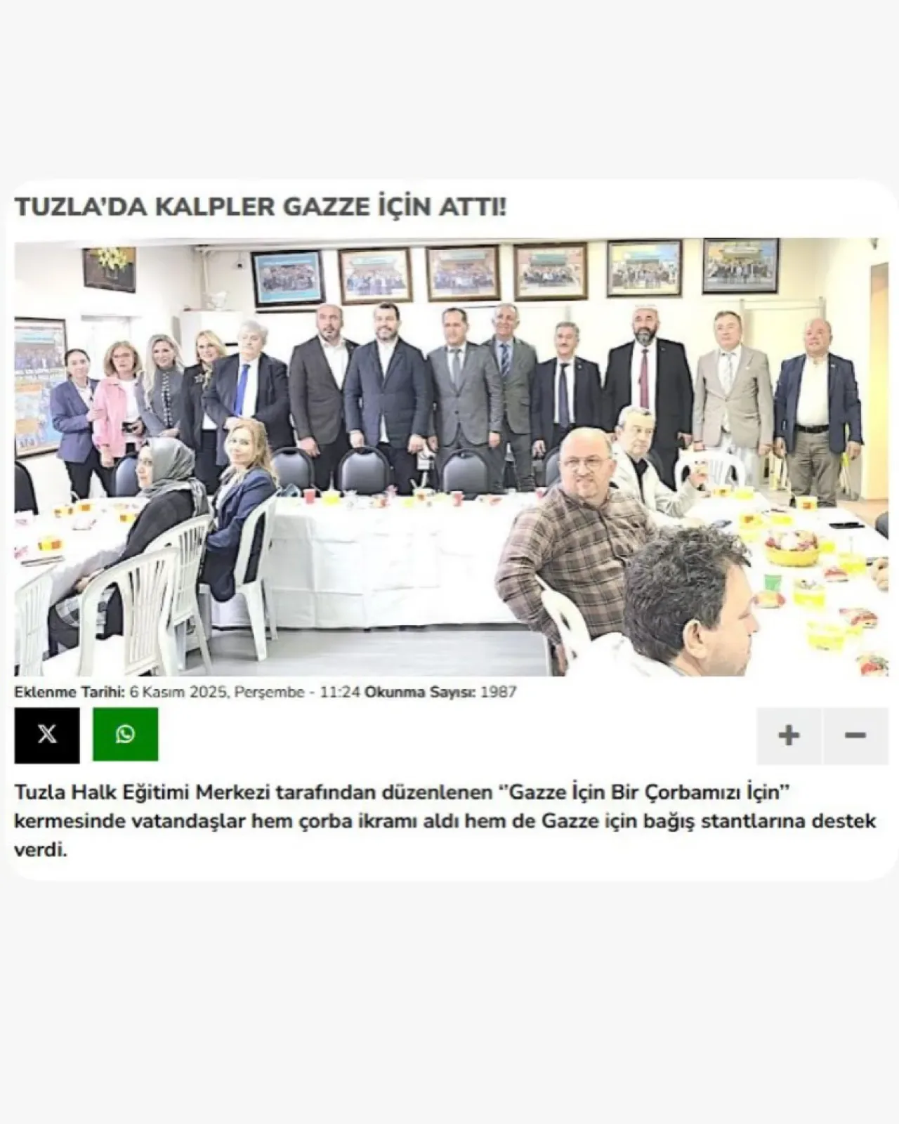 Tuzla'da Gazze İçin Dayanışma Etkinliği Düzenlendi Tuzla'da Gazze İçin Dayanışma Etkinliği Düzenlendi