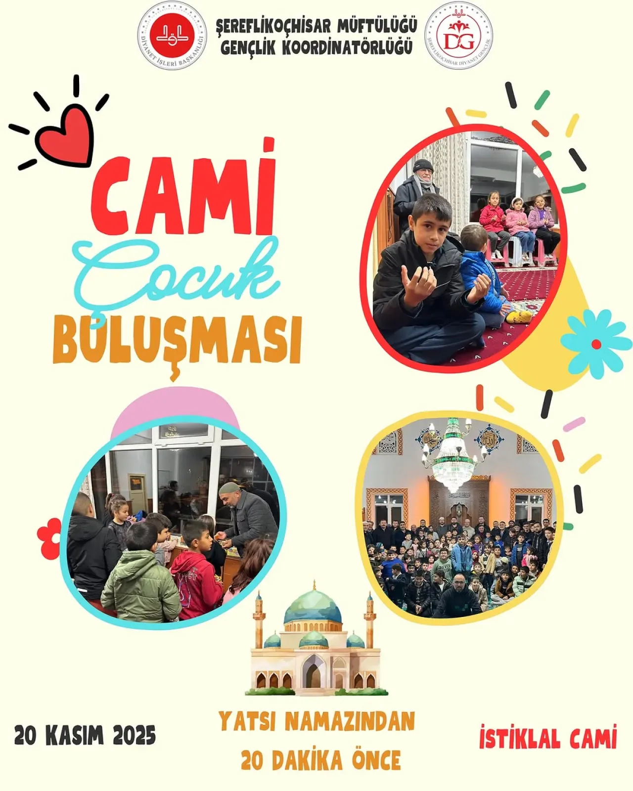 Şereflikoçhisar'da Cami Çocuk Buluşmaları Başlıyor Şereflikoçhisar'da Cami Çocuk Buluşmaları Başlıyor
