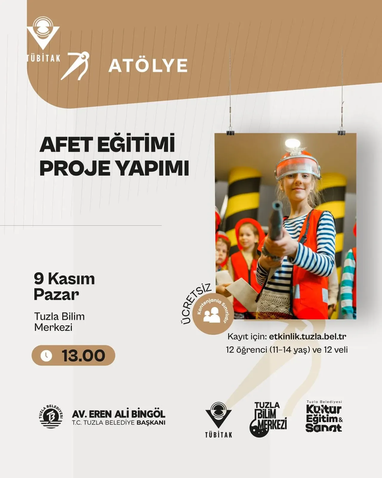 Tuzla'da Öğrenciler ve Veliler İçin Afet Eğitimi ve Model Maket Atölyesi Tuzla'da Öğrenciler ve Veliler İçin Afet Eğitimi ve Model Maket Atölyesi