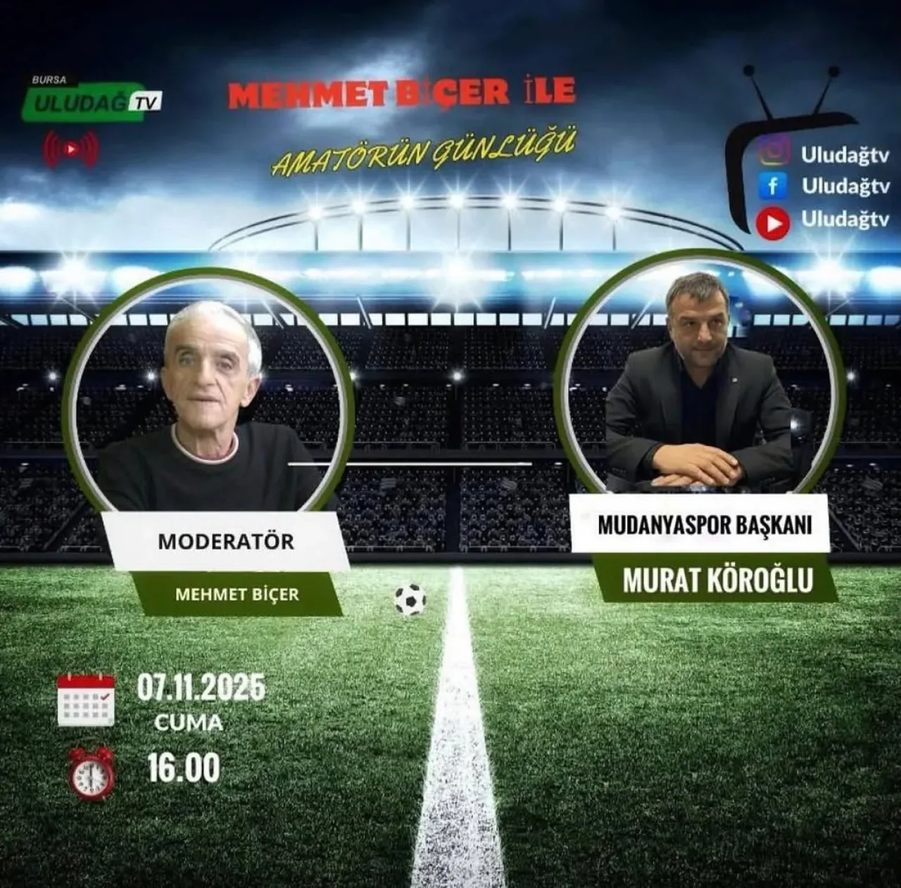 Bursa Mudanya Spor Kulübü Başkanı Murat Köroğlu, Uludağ TV'de Amatör Sporu Anlatacak Bursa Mudanya Spor Kulübü Başkanı Murat Köroğlu, Uludağ TV'de Amatör Sporu Anlatacak